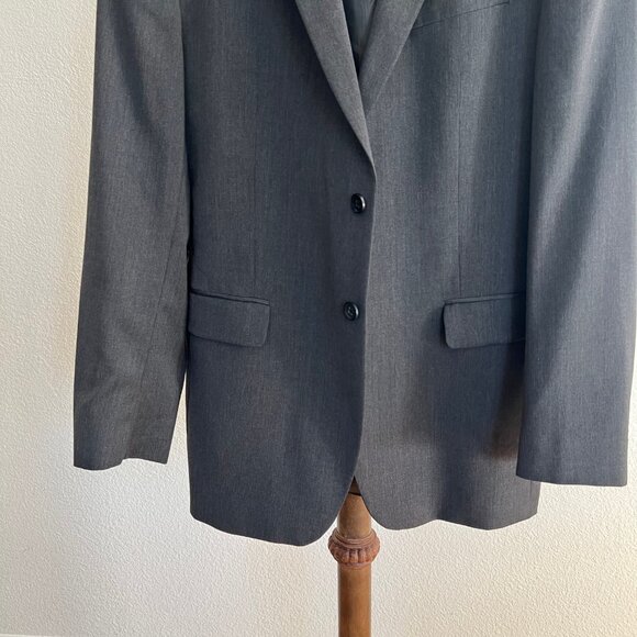 Banana Republic Men's Size 42L Dark Gray Modern-Fit 100% Wool Suit Jacket - Picture 6 of 15